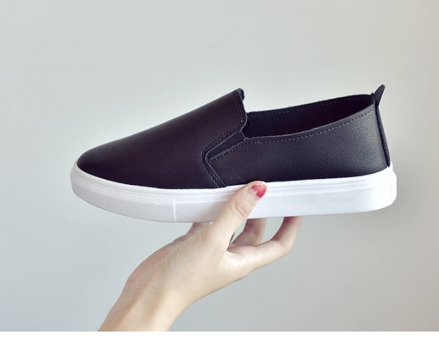 Giày slip on nữ da trơn đế thấp - Giày lười nữ S150