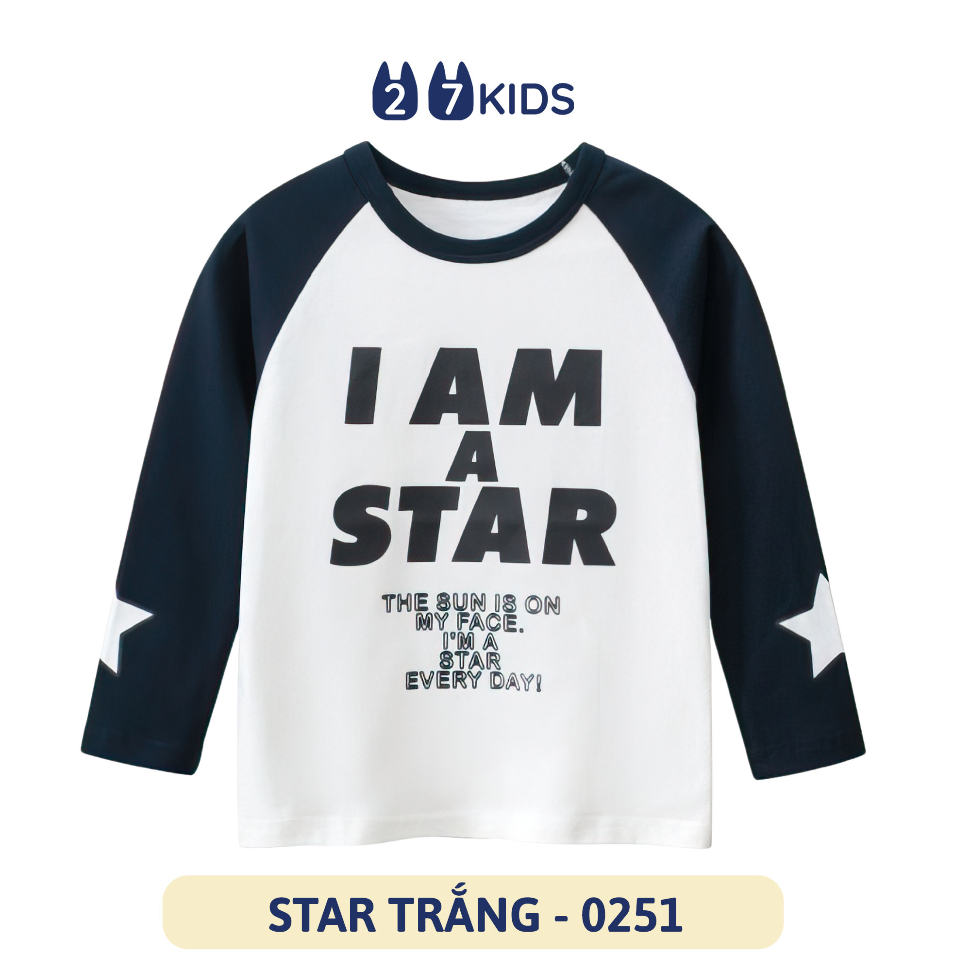 Áo thun dài tay bé trai 27Kids áo thu đông nam 100% Cotton cho trẻ từ 2-10 tuổi BLTS4