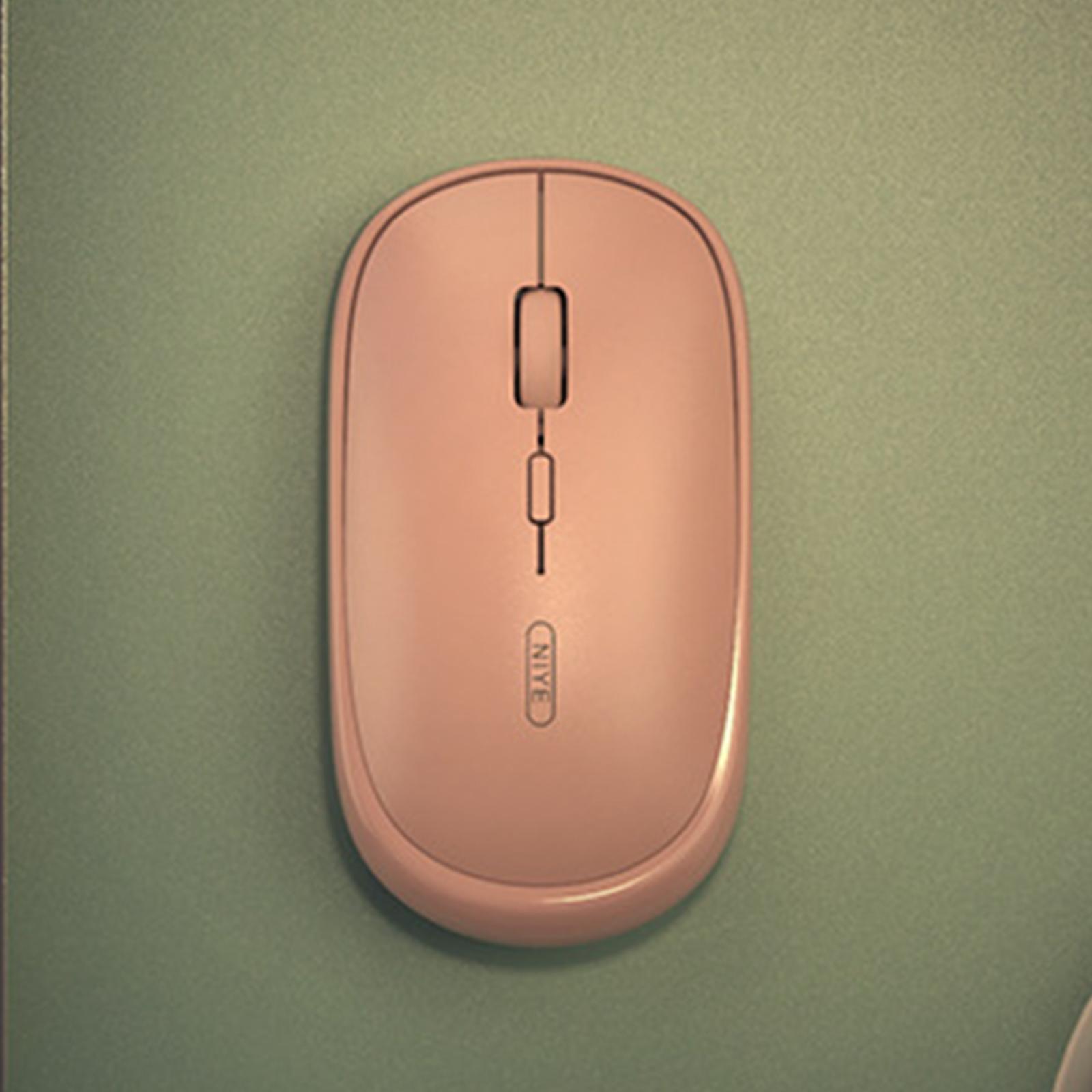 Wireless Mouse 3 Buttons Optical Adjustable DPI Rechargeable pink