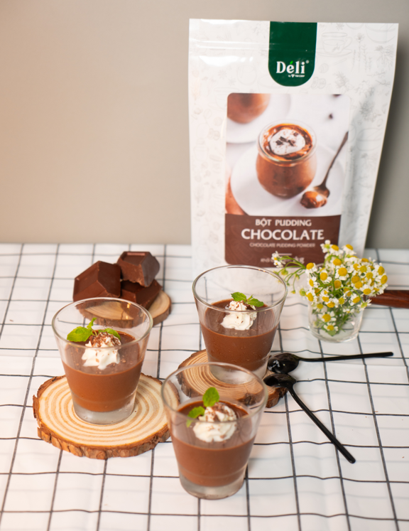 Bột Pudding Chocolate - Túi 250gr - Bột Pha Sẵn Pudding Chocolate Siêu Tiện Lợi