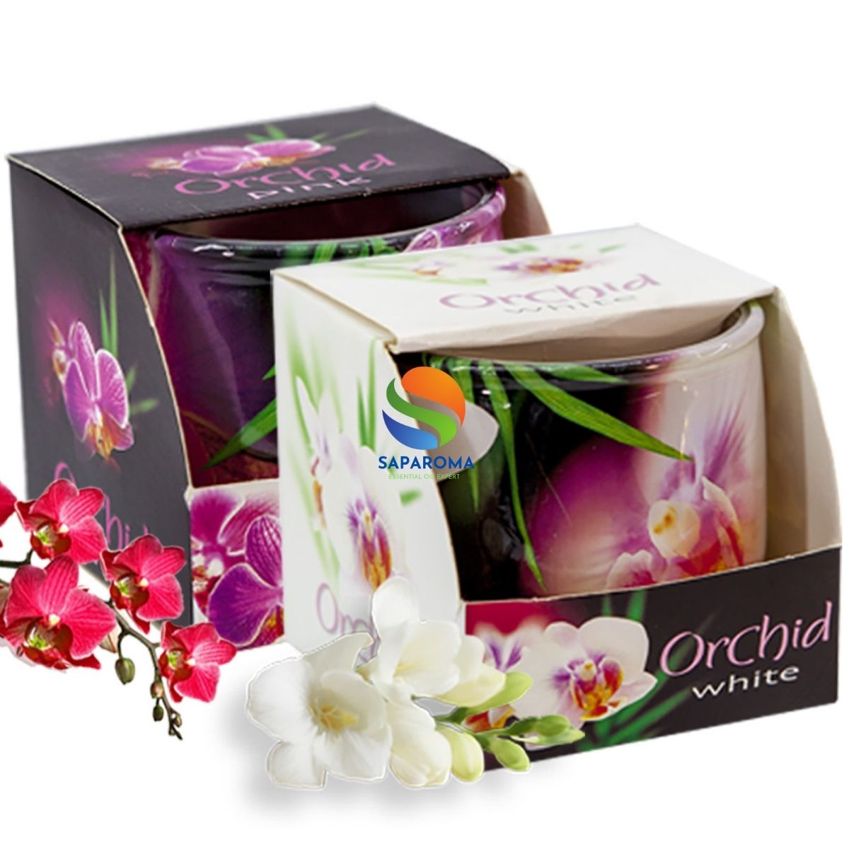 Combo 2 ly nến thơm tinh dầu Bartek Orchid 100g - lan hồ điệp, nến trang trí, thơm phòng, thư giãn, Hỗ trợ khử mùi