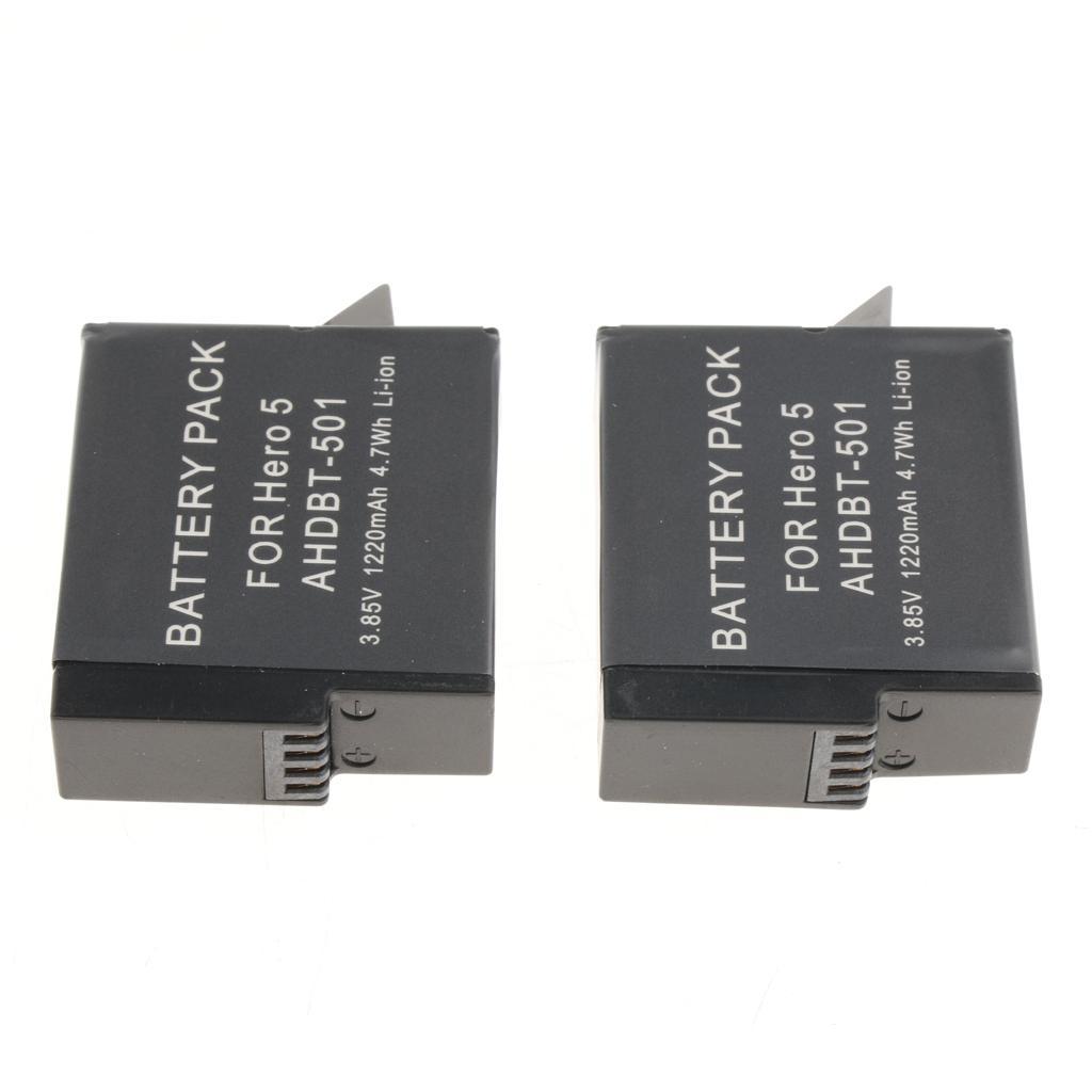 LCD Display USB Dual Battery Charger Kit For GoPro Hero 5 6 Black AHDBT-501