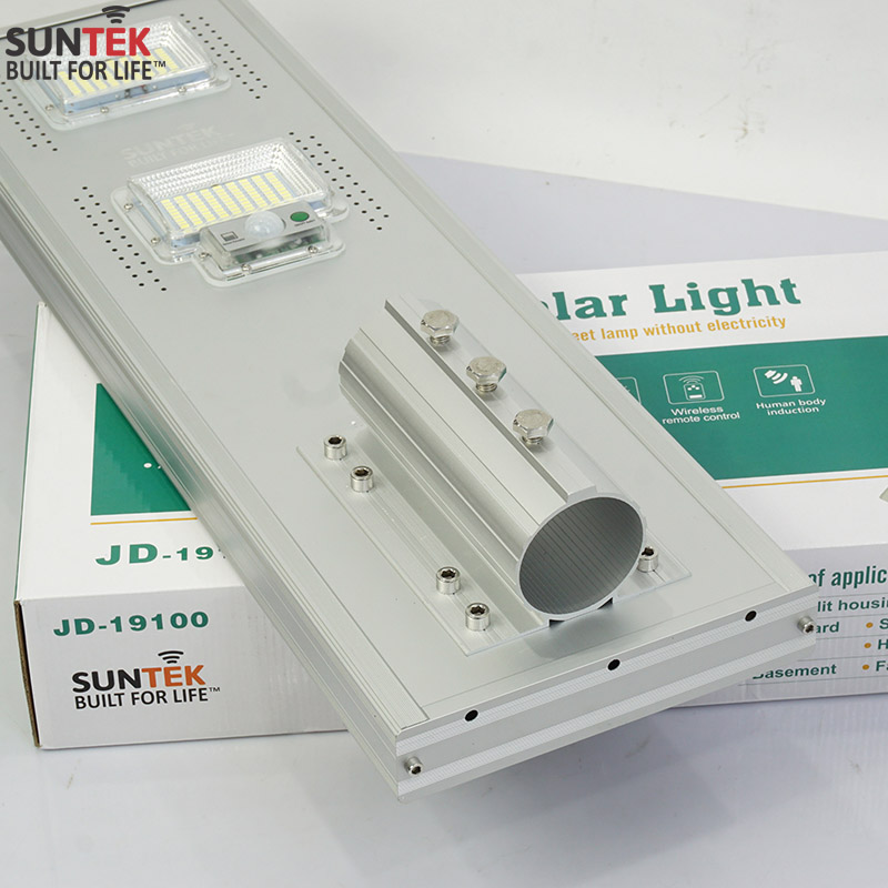 Đèn Đường Năng Lượng Mặt Trời Liền Thể SUNTEK LED Solar Street Light JD-19100 100W - Hàng Chính Hãng