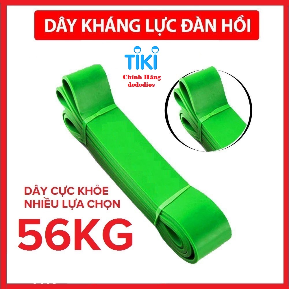 Dây kháng lực tập gym cao su tự nhiên, mức lực kéo phân theo từng màu, tiện lợi mang theo bất cứ đâu, Dây kháng lực Power Band đa năng, hỗ trợ luyện tập thể dục, tiện lợi tại nhà, văn phòng - Chính hãng dododios