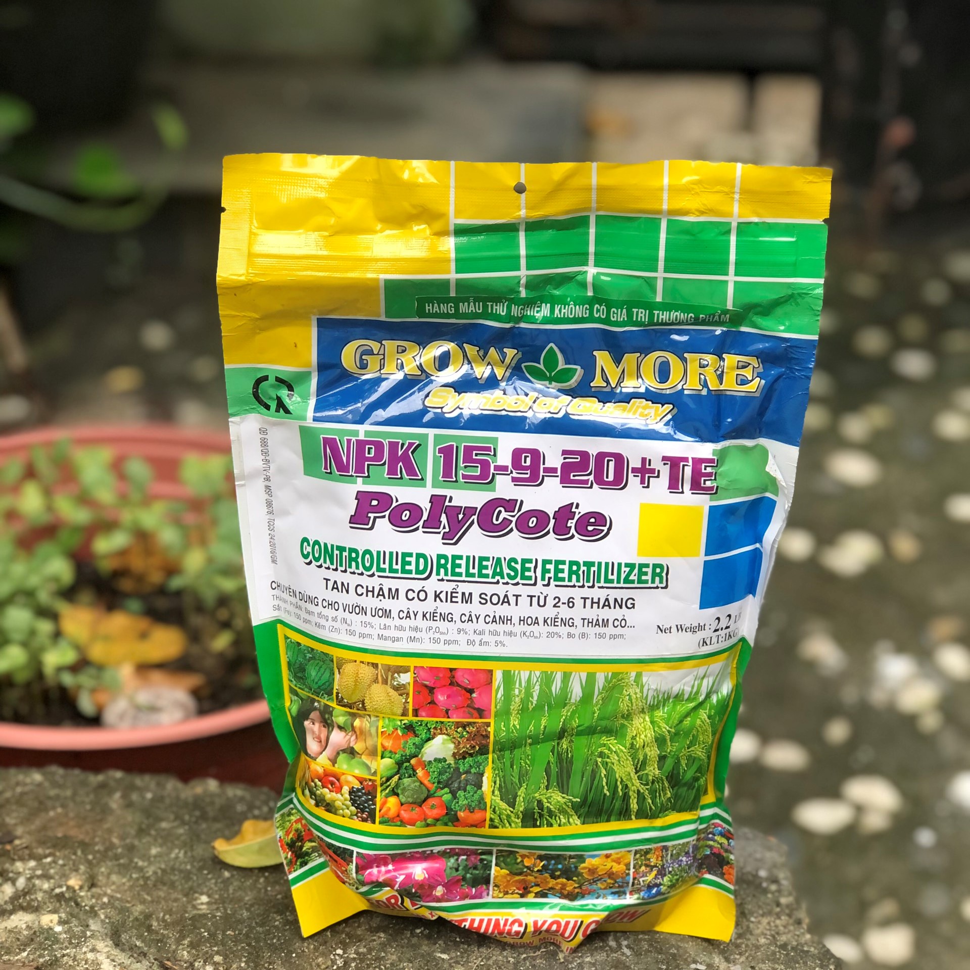 Phân bón Growmore NPK 15-9-20+TE 1kg Phát triển Rễ Thân Cành Lá
