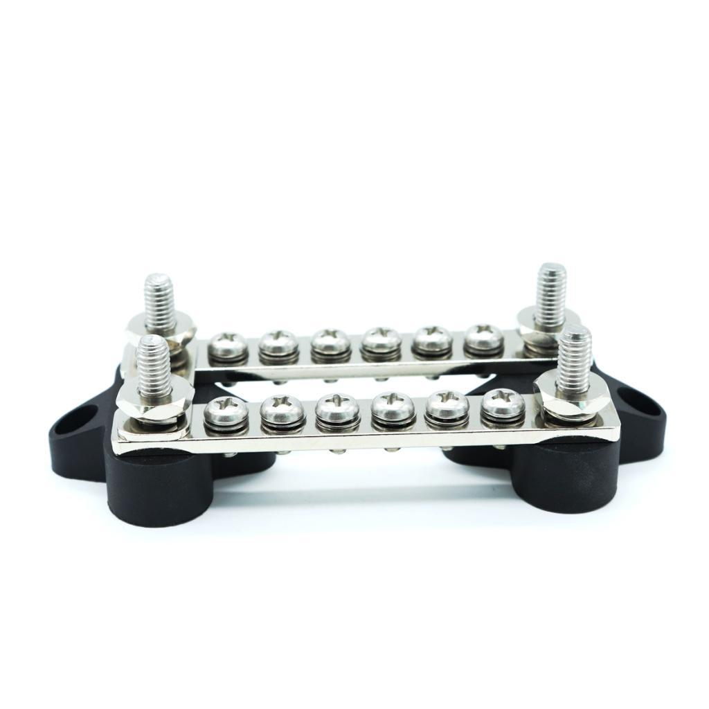 Marine Boat 100A Dual Bar Power Distribution Block for 16 Terminals