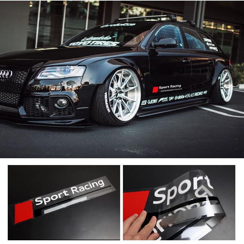 Bộ Tem Decal Chữ Sport Racing Dán Sườn Xe ô Tô Ms-234