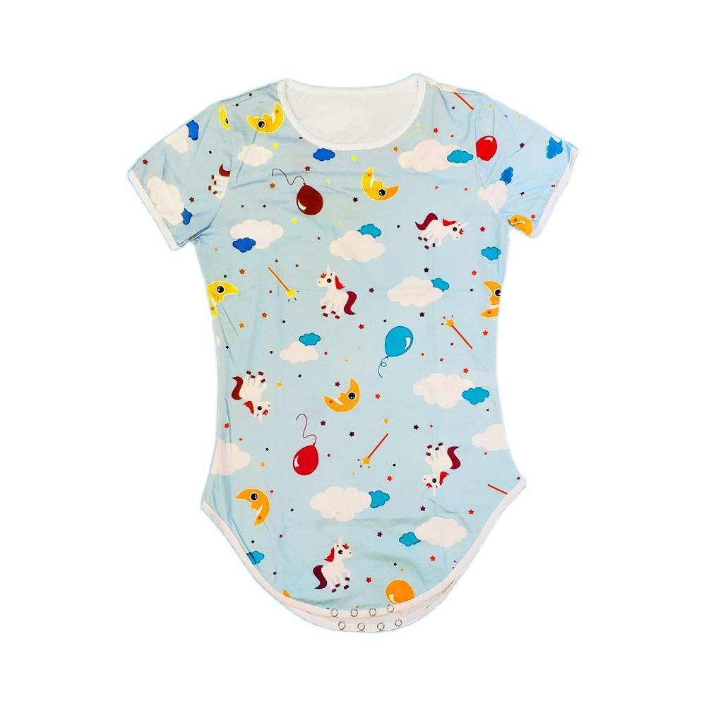 DDLG Trưởng Thành Bodysuit Bộ Đồ Ngủ Chụp Đáy Quần Romper Áo Liền Quần Onesie Cho Người Lớn Tã Người Yêu Bé Trai Cho Người Lớn Bé Gái