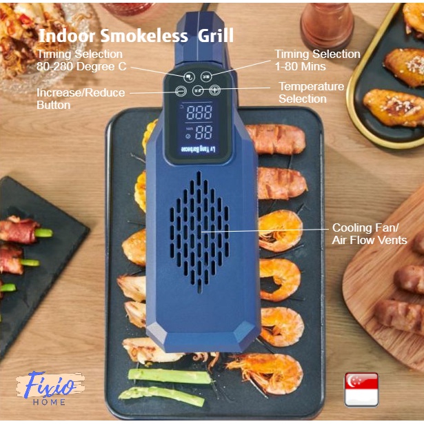 Lò nướng điện không khói trong nhà, thưởng thức BBQ phong cách Hàn Quốc 850W