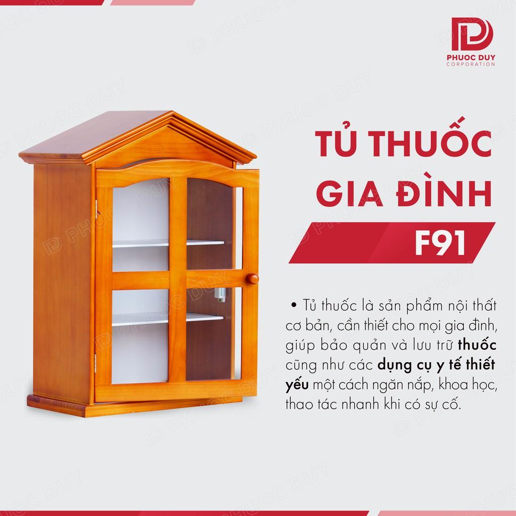 Tủ thuốc - Tủ y tế gia đình gỗ tự nhiên F91