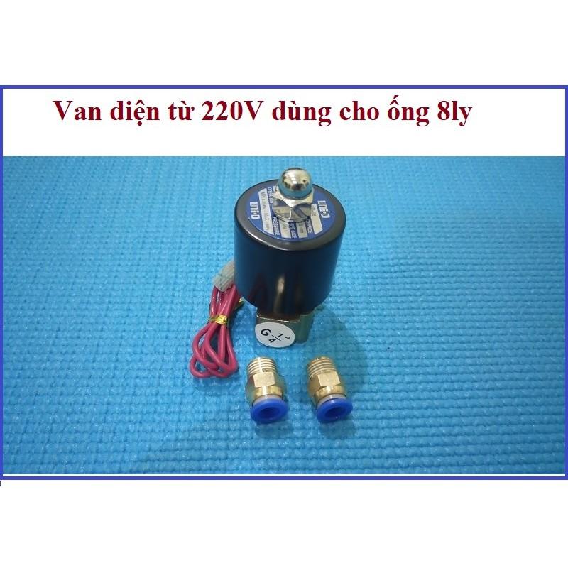 Van điện từ 8mm 220V xài trong phun sương tự động