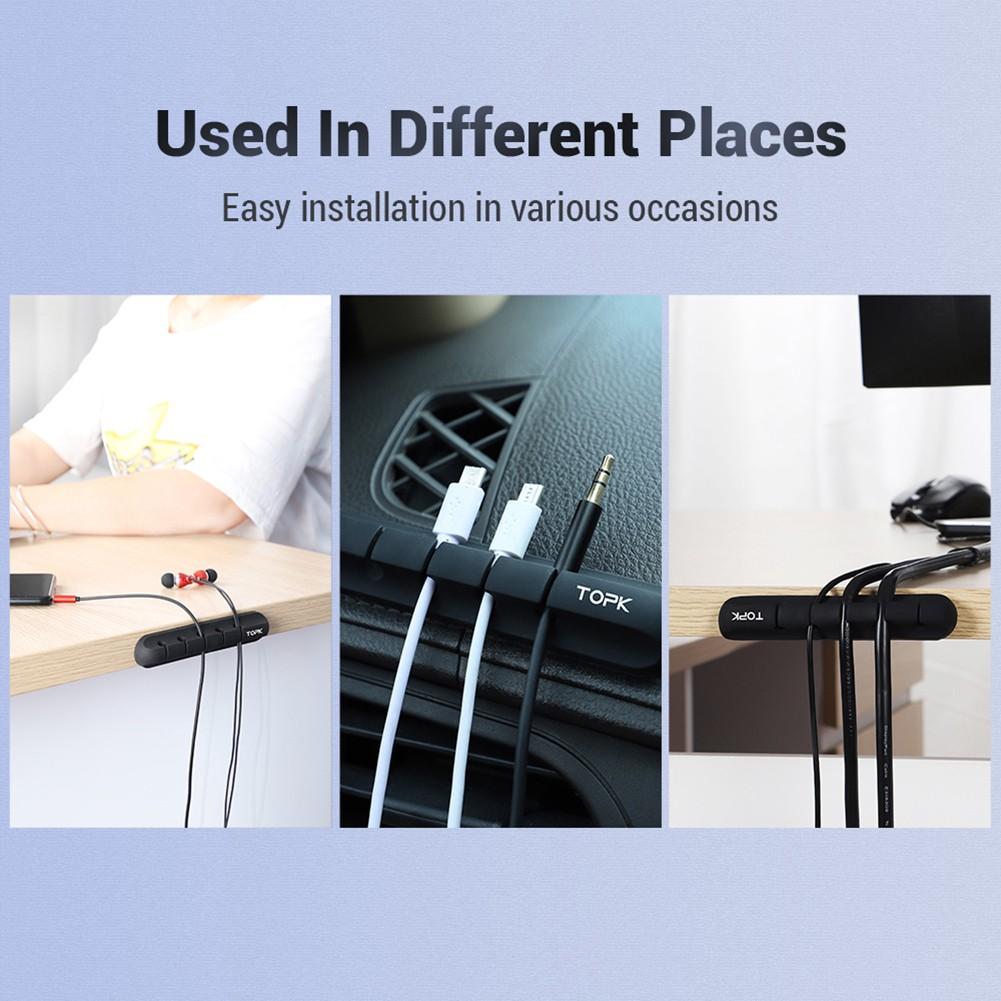Kẹp giữ dây cáp bằng silicon tiện dụng