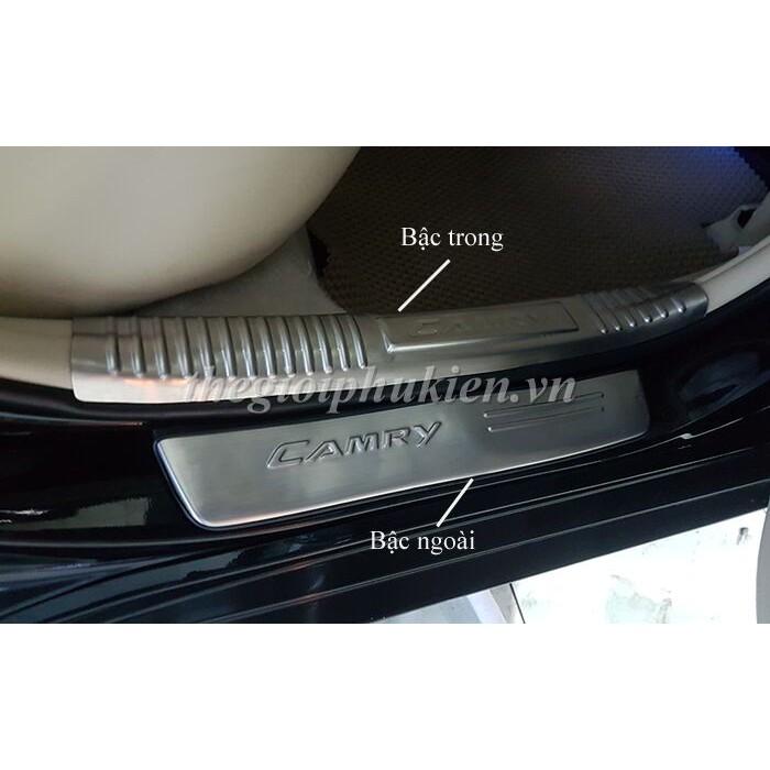Bộ Ốp bậc, Nẹp bước chân Toyota Camry 2019 - Mẫu INOX