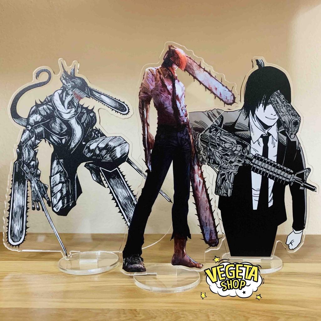 Mô Hình Tượng Standee Acrylic Mica 2 mặt - Chainsaw Man - Denji Pochita Power Aki Hayakawa Makima Reze Angel Himeno