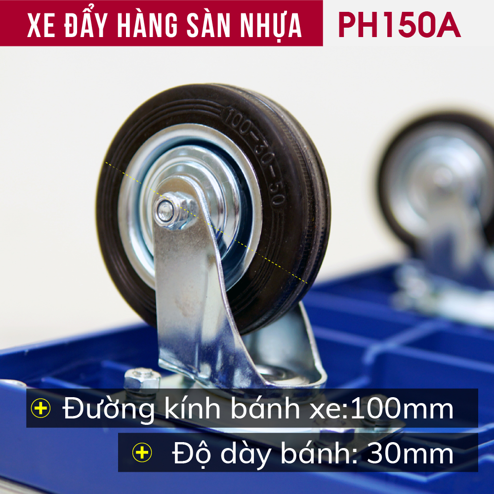 Xe đẩy hàng 4 bánh gấp gọn 200kg Nhật Bản Nhập Khẩu FUJIHOME, bánh cao su không ồn, xe chở đồ kéo hàng gấp gọn đa năng giá rẻ - Hàng Nhập Khẩu