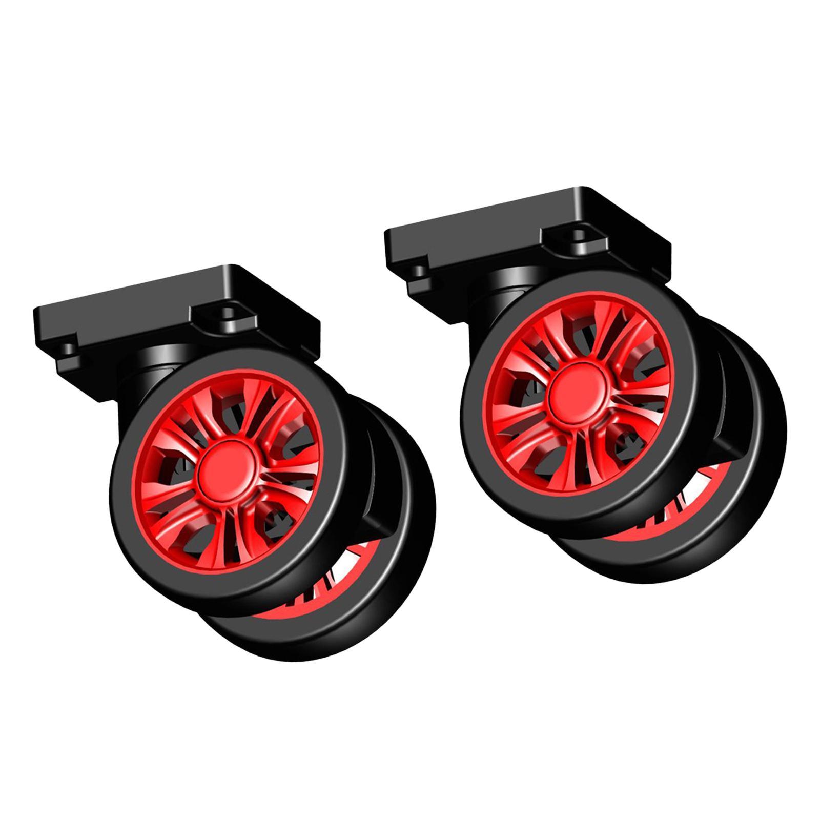 2x Luggage Suitcase Replacement Wheels with Brake Durable for Suitcase