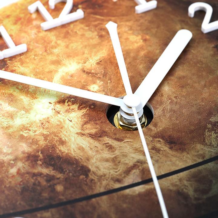 Đồng hồ treo tường 3D hình Vũ Trụ độc lạ trang trí nhà đẹp - Đồng hồ nghệ thuật Hệ Mặt Trời decor và quà tặng tân gia