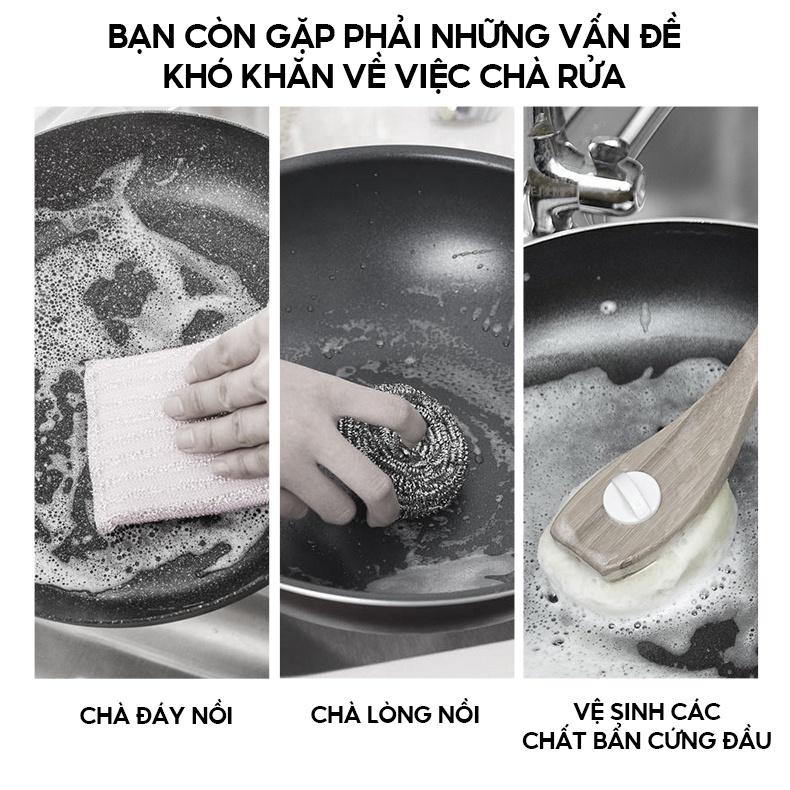 Bàn Chải Thuỷ Lực Có Khoang Chứa Dung Dịch Tẩy Rửa Vệ Sinh Bàn Bếp Bồn Rửa Chà Giày Giặt Quần Áo Tiện Lợi Có Giá Đỡ