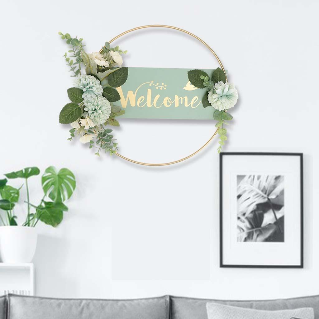 Front door hanging wreath Green