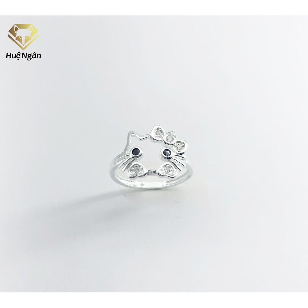 Nhẫn bạc Ý 925 Huệ Ngân - Mèo KITTY RYR140009 (li tay nhỏ)