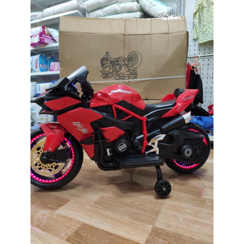 Xe máy điện đạp ga NINJA H2R 2 động cơ bánh phát sáng kiểu dáng thể thao