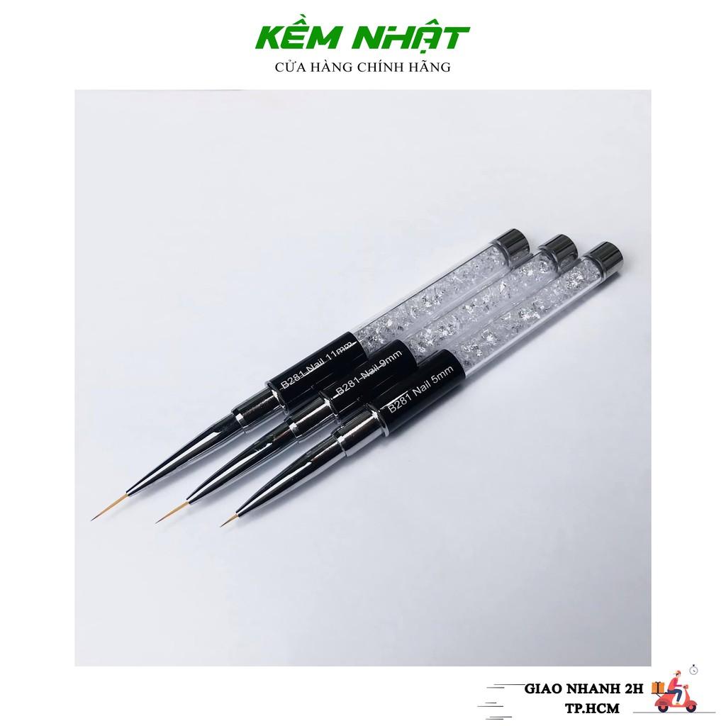 Hình ảnh Cọ Vẽ Nét Cán Đá 3 Cỡ 5mm 9mm 11mm