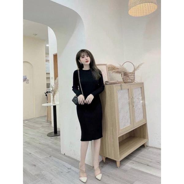 Váy len nữ ôm Body dáng dài qua gối