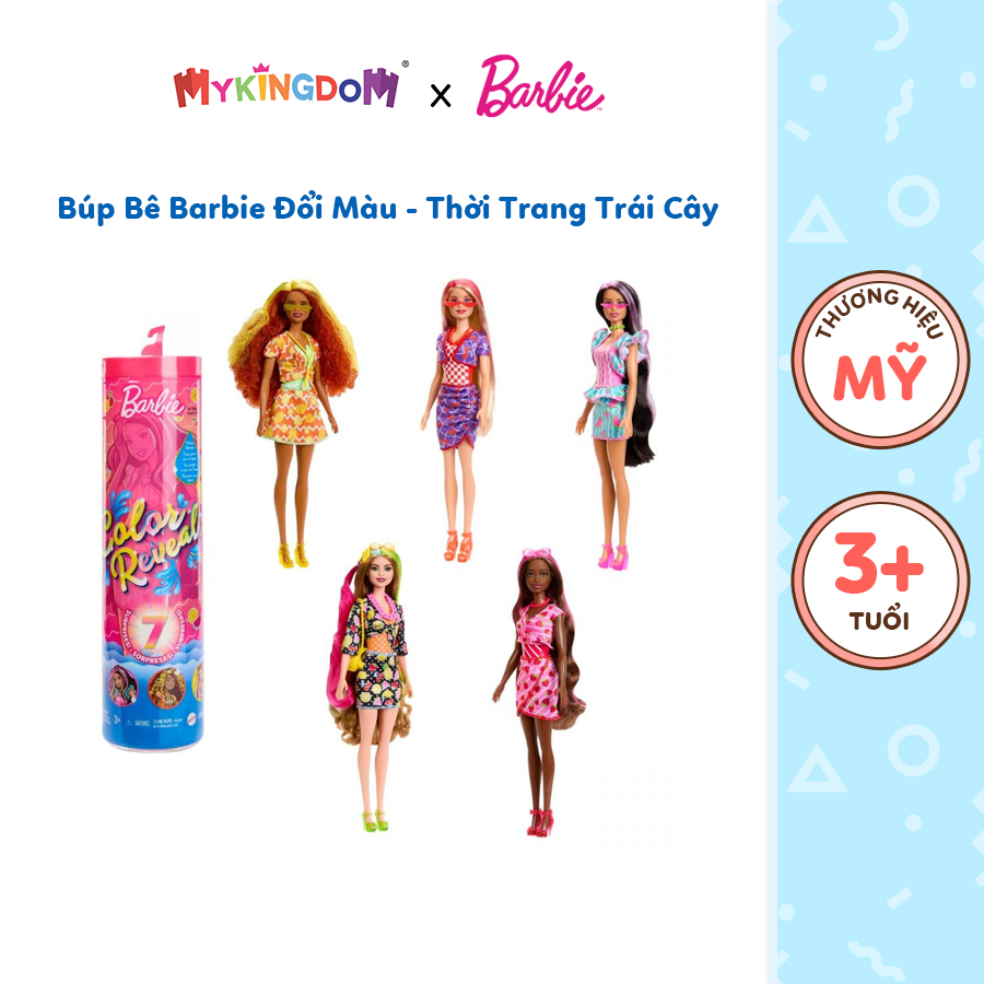 Đồ Chơi BARBIE Búp Bê Barbie Đổi Màu - Phiên Bản Thời Trang Trái Cây HJX49