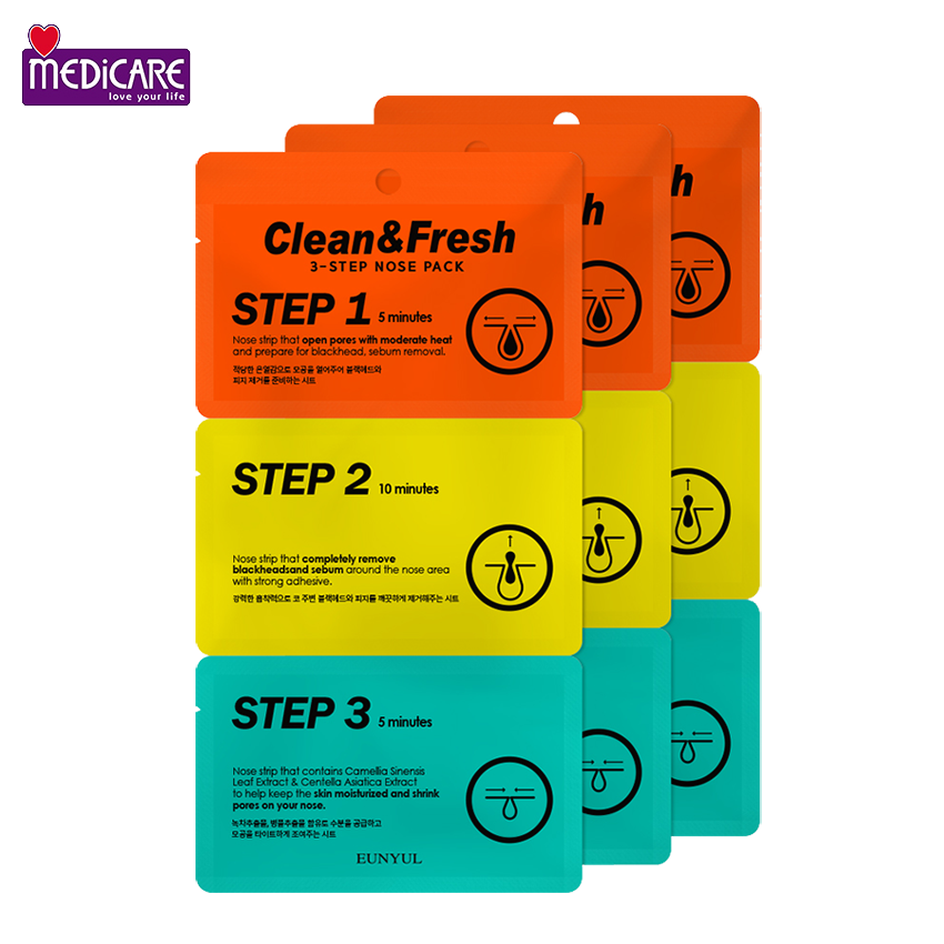 0127037 Miếng lột mũi 3 bước CLEAN & FRESH