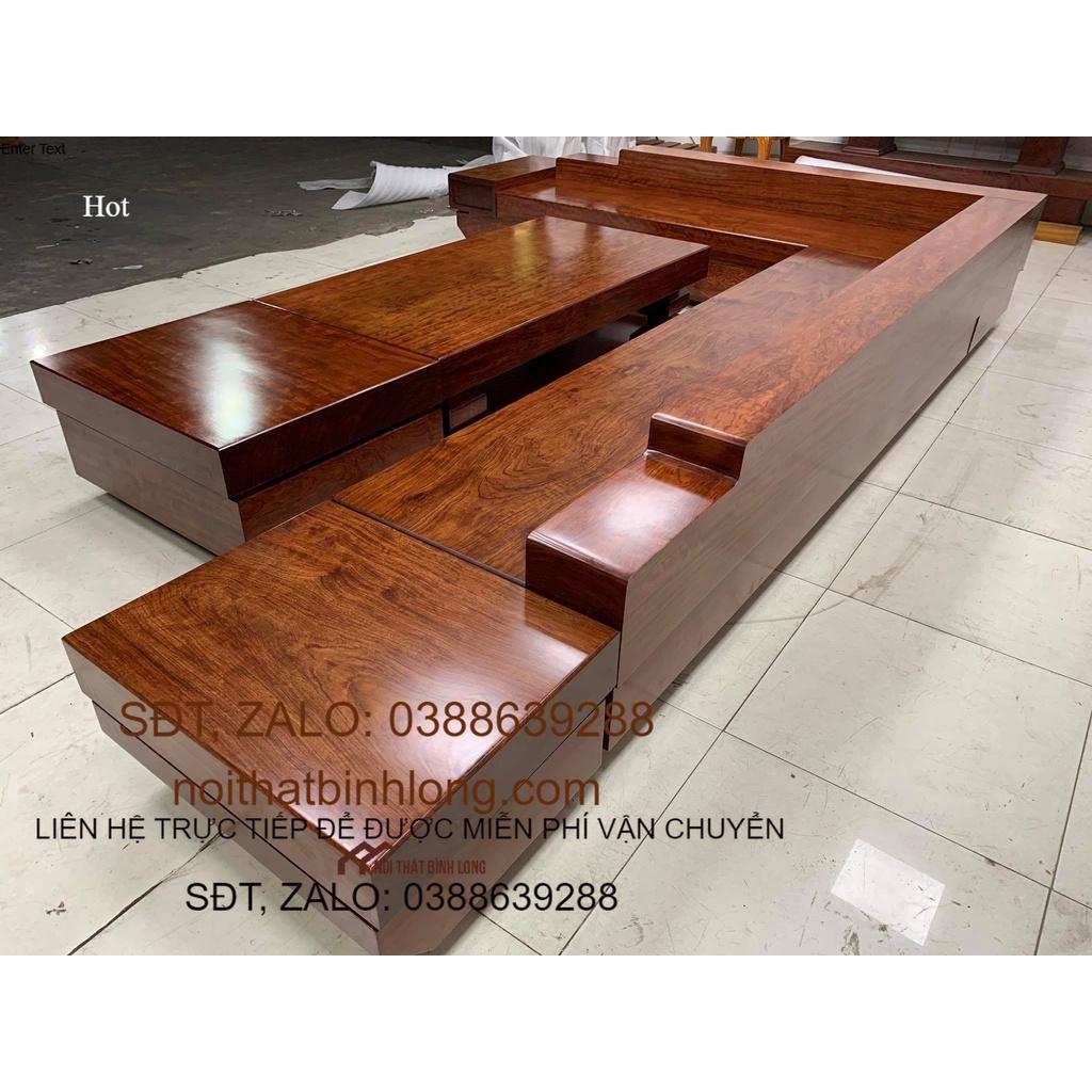 Bộ sofa nguyên khối gỗ cẩm hồng 12910