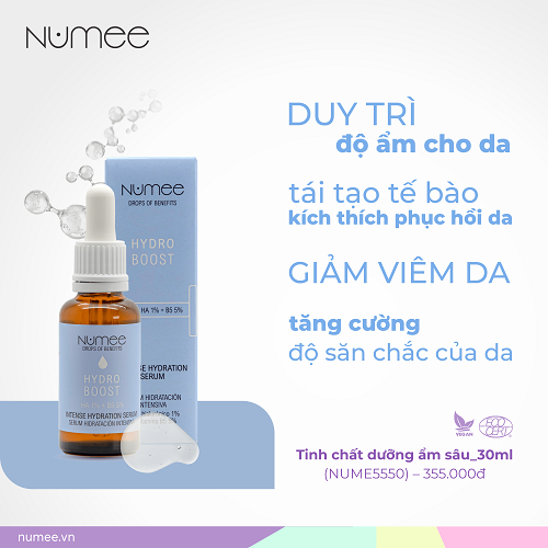 Tinh chất Numee dưỡng ẩm sâu, tái sinh da Hyaluronic, B5 30ML