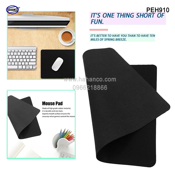 Miếng lót chuột gaming, pad bằng da bò xịn (PEH910) chống nước, trơn trượt siêu bền - Mouse Pads Leather of HAHANCO - Hàng chính hãng