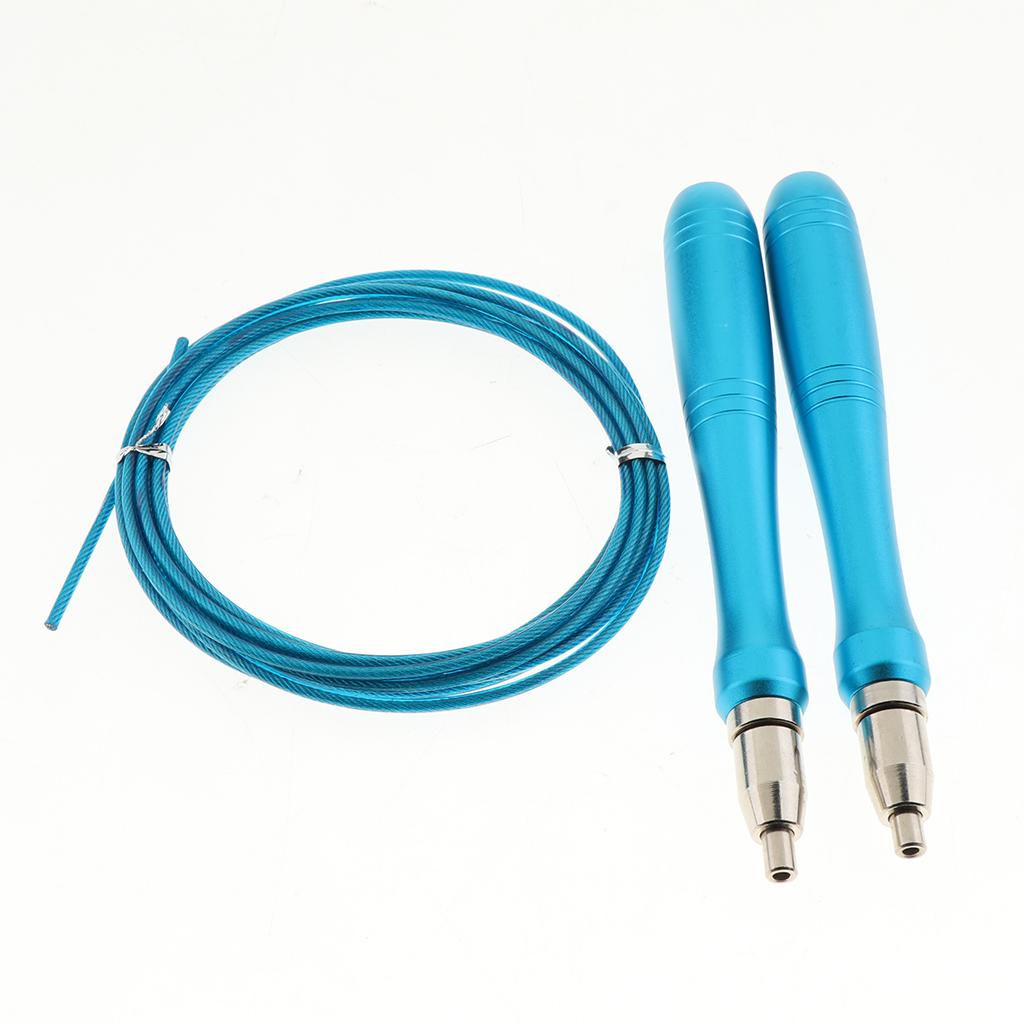 Jump Rope Skipping Rope - Self-locking - Adjustable with Ball Bearing Blue