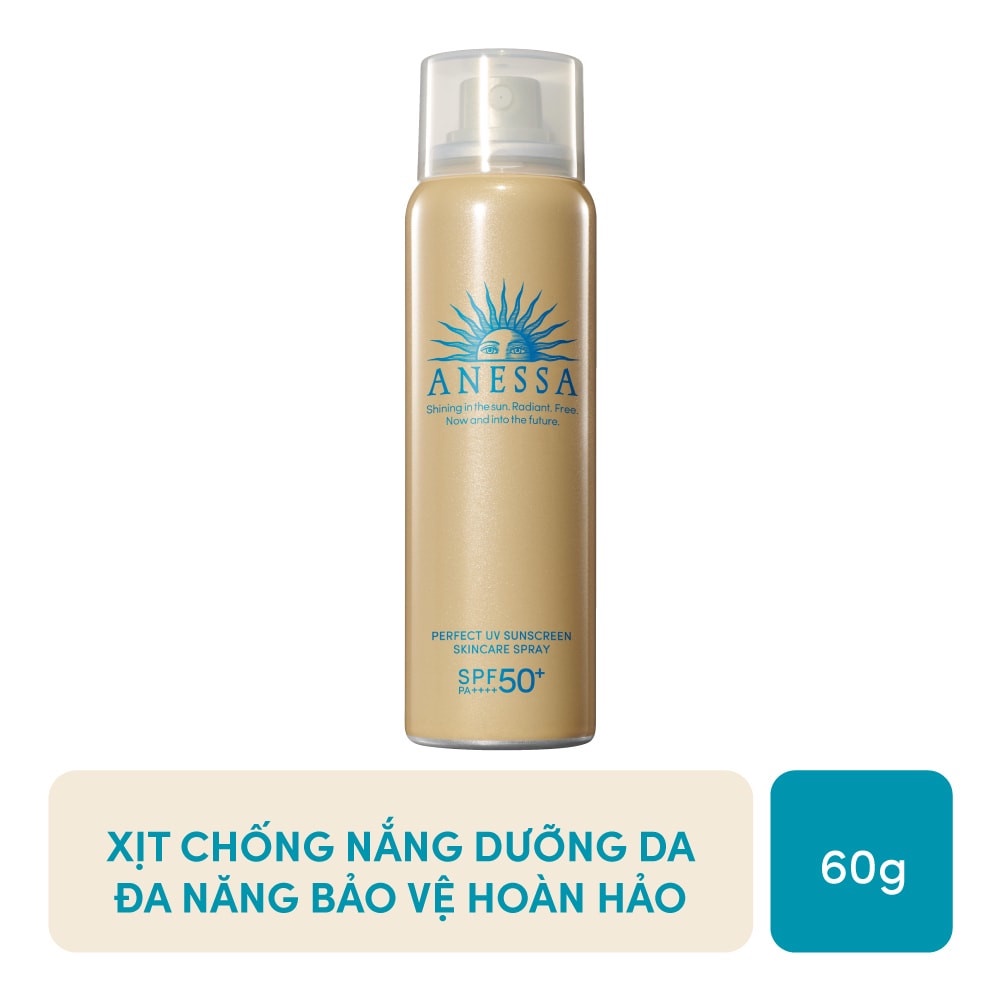 [ANESSA] Xịt Chống Nắng Dưỡng Đa Năng Bảo Vệ Hoàn Hảo Mọi Loại Da SPF50+ PA++++ Perfect UV Sunscreen Skincare Spray 60g