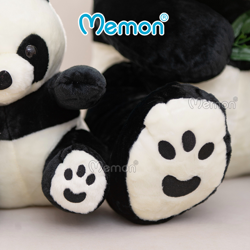 Gấu Bông Gấu Trúc Cầm Cành Trúc 25cm -55cm Cao Cấp Memon, Gấu Trúc Nhồi Bông Cute