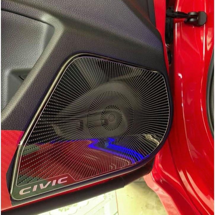 Ốp màng loa dành cho xe Honda Civic 2017 2018 2019 mẫu titan