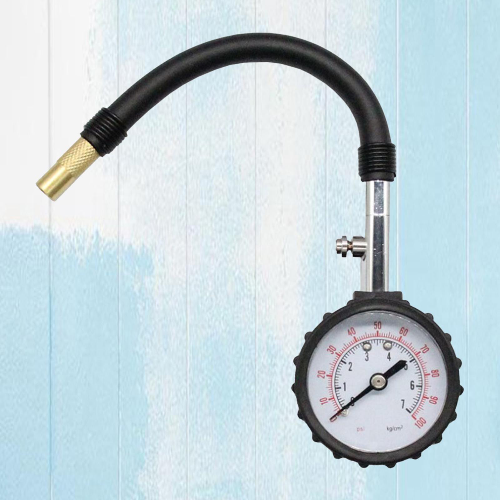 Flexible Hose 0-100 Psi Car Truck Wheel Mechanical Tire Pressure Gauge Meter