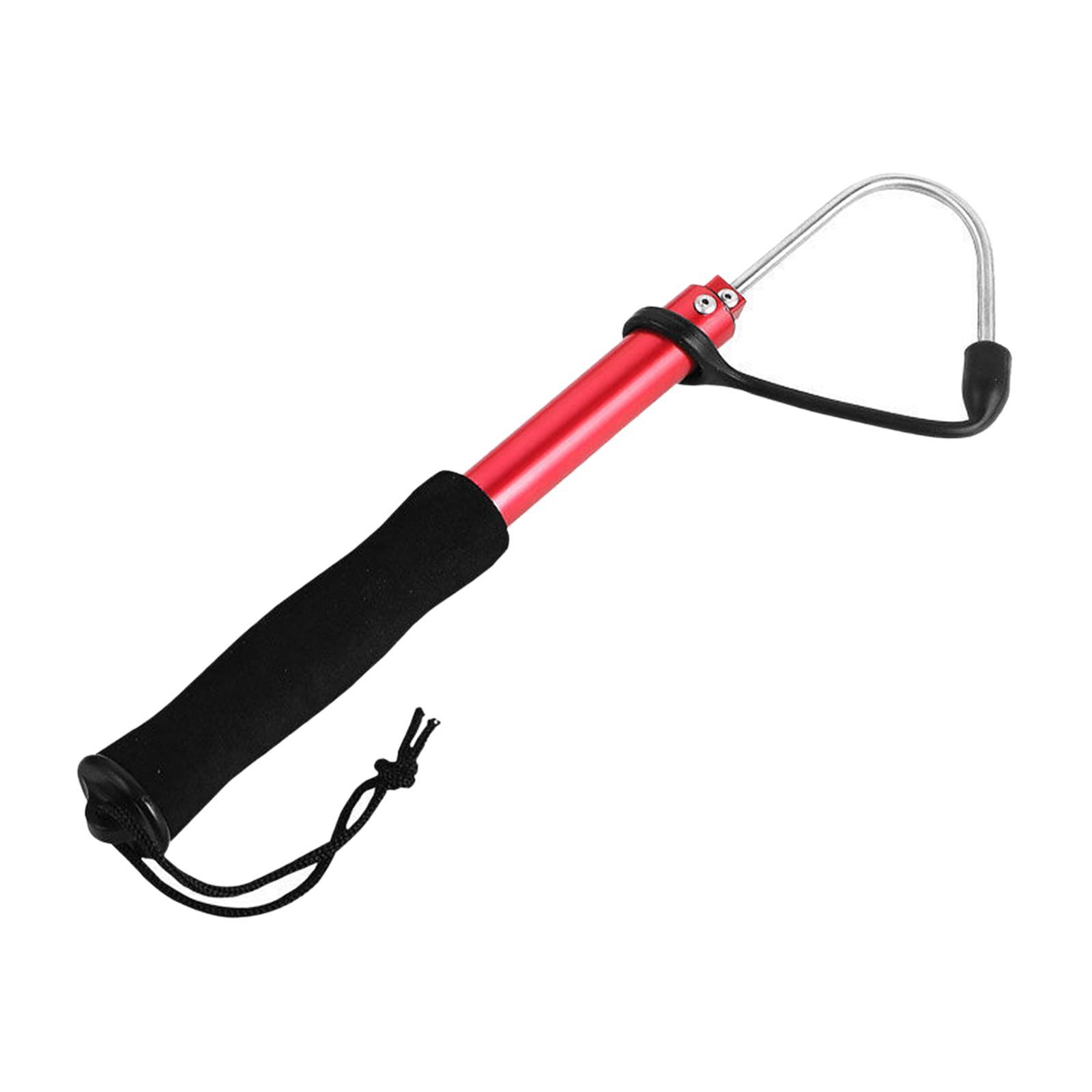 Fishing Gaff Fish Gripper Retractable Stainless Steel Fish Holder Saltwater Foldable Boat Fishing Durable Fish Lip Gripper Fishing Grip Tool