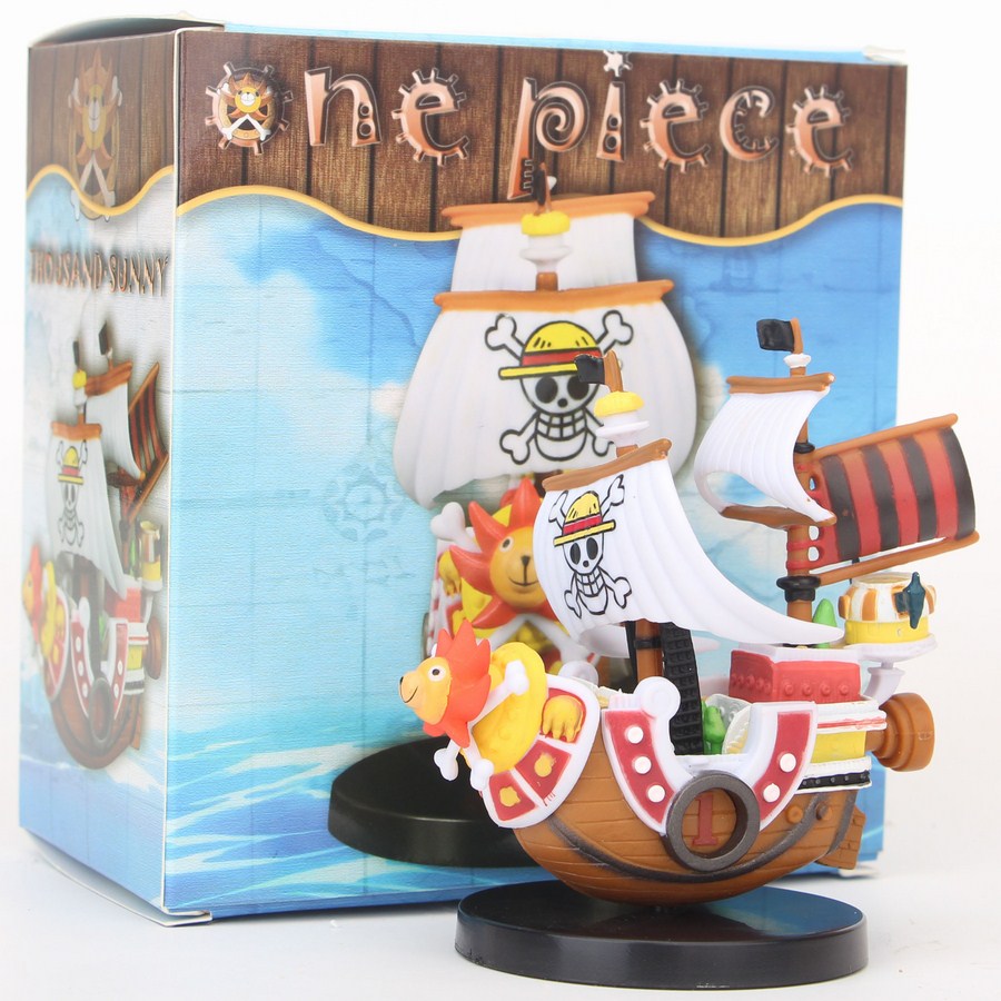 Mô hình thuyền Thousand Sunny cực đẹp team Luffy - One Piece cao 14cm