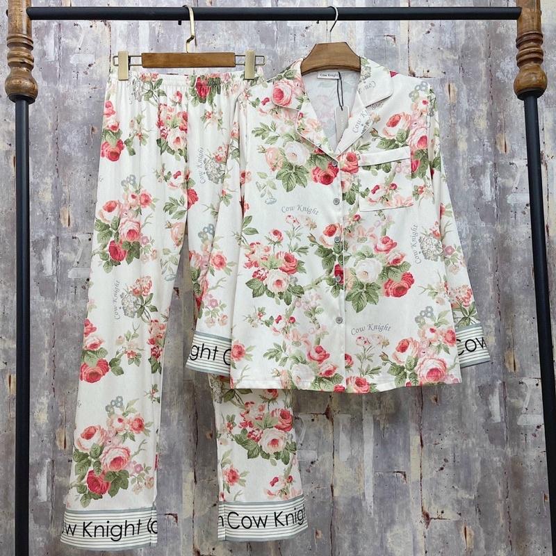 BỘ PIJAMA LỤA CAO CẤP MULISI HỒNG BUN GA RI