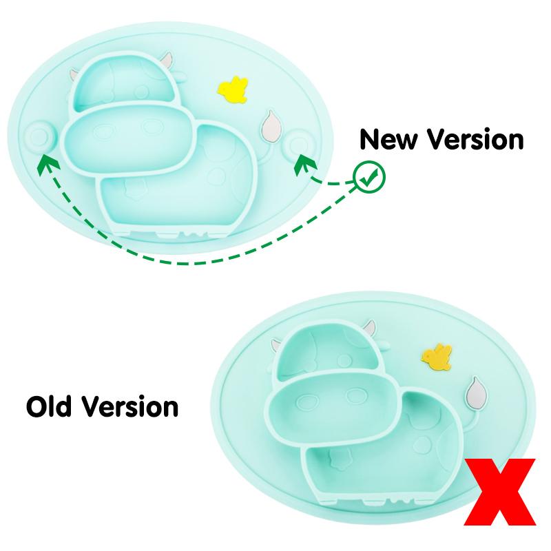 Qshare Bé Ốp Dẻo Silicon Bộ Đồ Ăn Trẻ Em Thực Phẩm Ăn Đựng Placemat Trẻ Sơ Sinh Món Tô