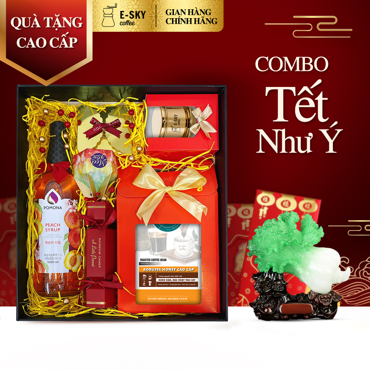 Giỏ Quà Tết 2023 Trầm Hương Lộc Phát Hộp Qùa Tết Cao Cấp Sang Trọng