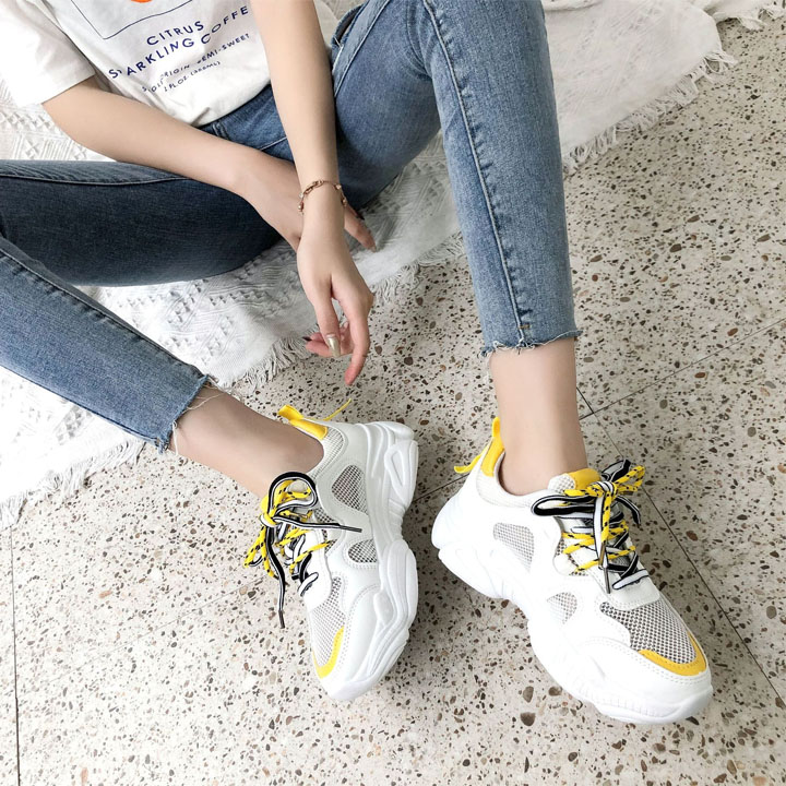 Giày thể thao hè nữ 2020 phong cách Hàn Quốc B9811 lưới hở