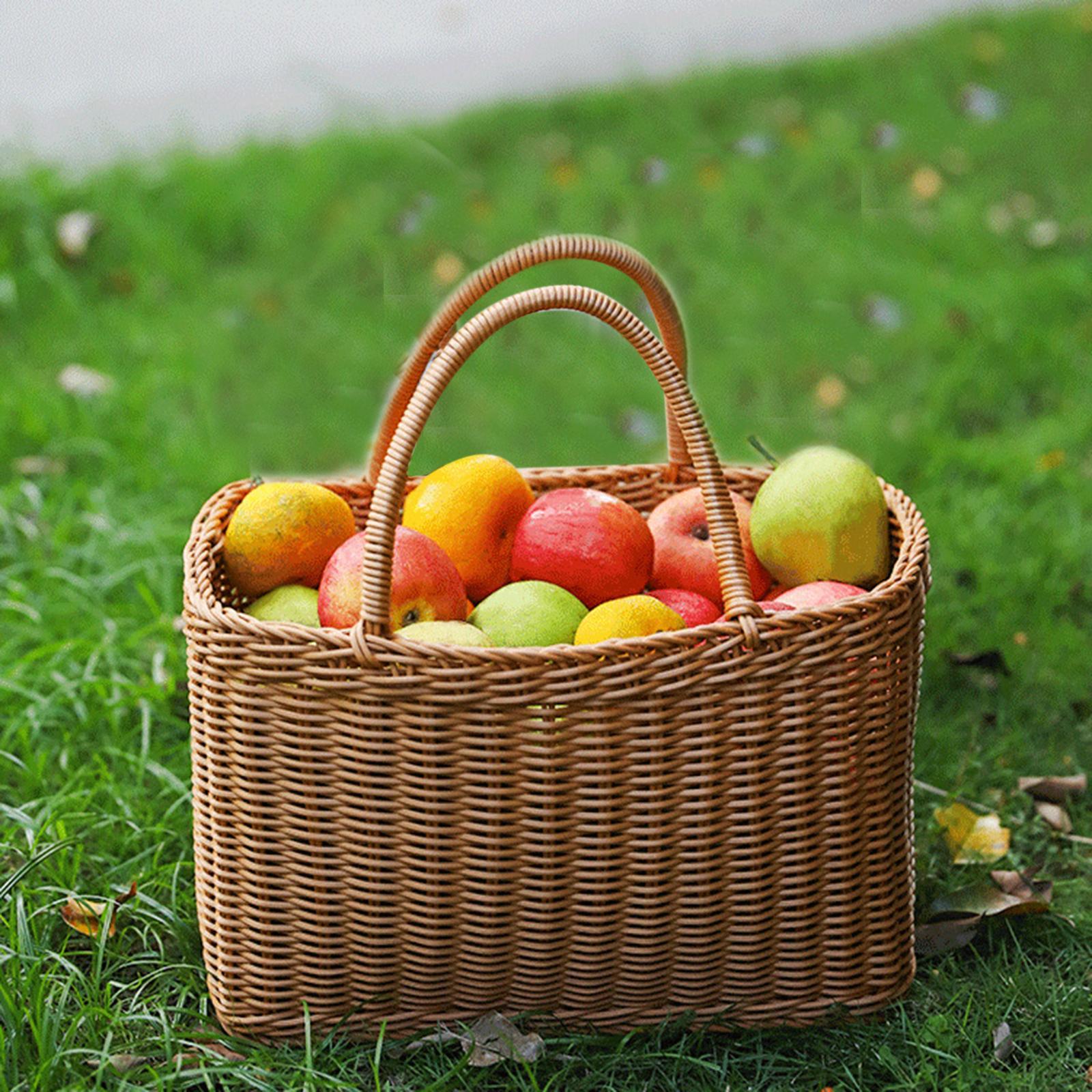 Kitchen Storage Basket with Handles Container Large