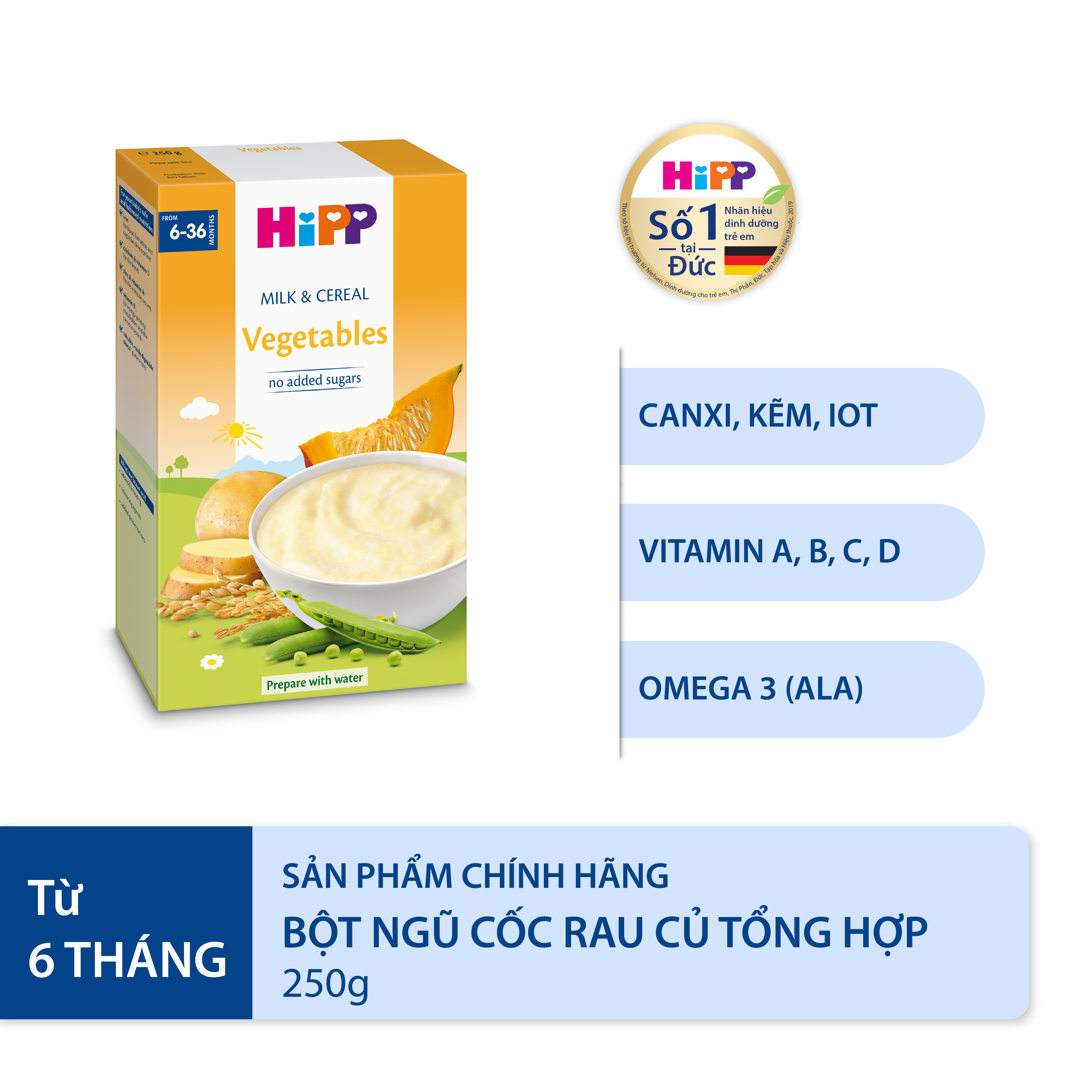 Combo ăn dặm HiPP Organic số 2: Phát triển trí não