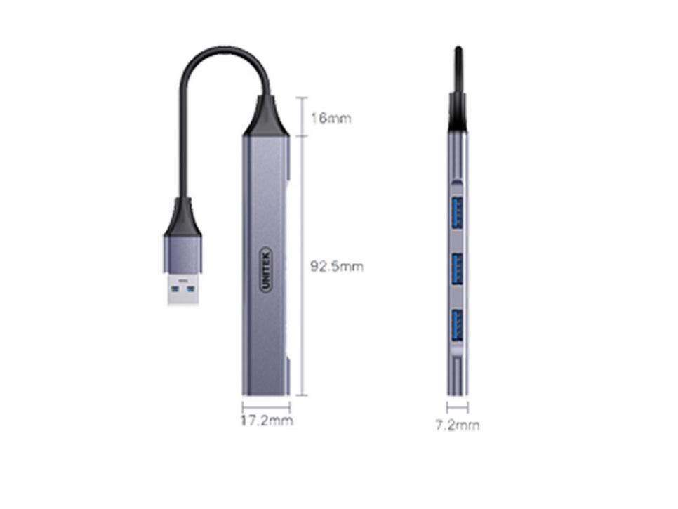 CÁP MÁY TÍNH CHUYỂN ĐỔI CỔNG TYPE-C RA 4 CỔNG HUB USB 3.0 H204B - HÀNG CHÍNH HÃNG