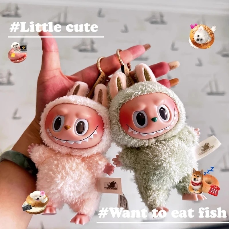 Móc khoá Labubu Pop Mart V1- Size 16cm - Quà tặng móc túi xách hot trend búp bê Labubu 2024 đồ trang trí đẹp(phiên bản quê hương dễ thương)