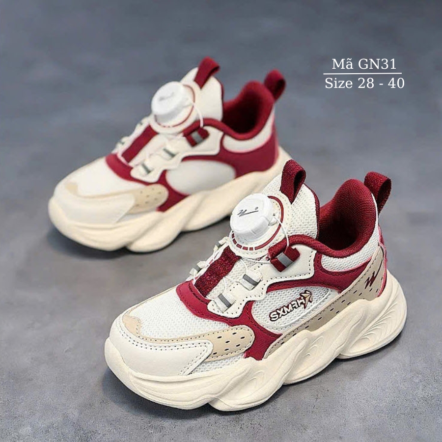 Giày thể thao bé trai bé gái W.KIDS 4 - 15 tuổi khóa xoáy núm vặn thông minh phong cách khỏe khoắn năng động cá tính GN31