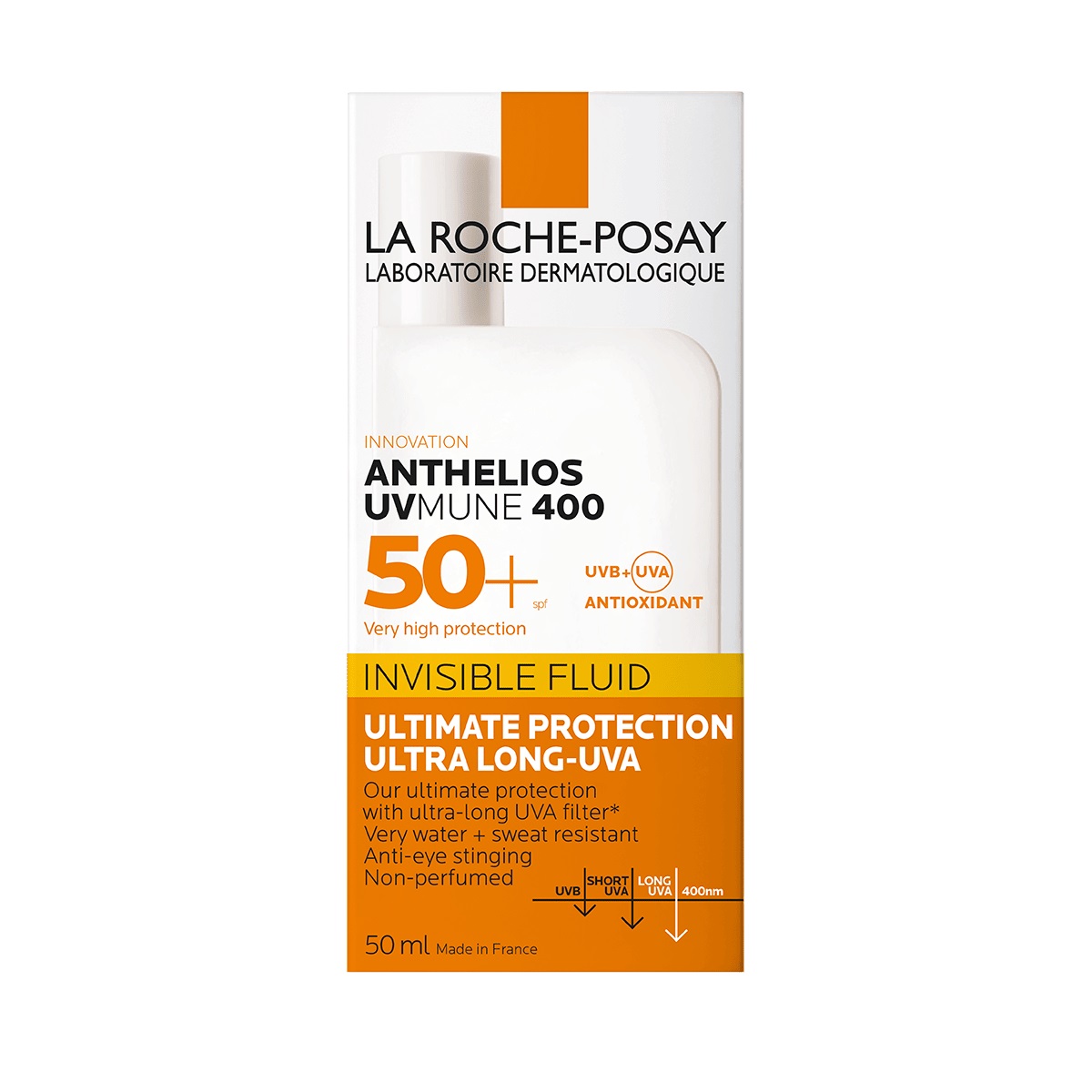 Sữa Chống Nắng La Roche-Posay Mỏng Nhẹ Bảo Vệ Da Tối Ưu Anthelios UVMune 400 SPF50+ 50ml