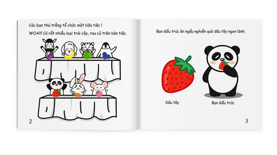 Sách Ehon Màu Sắc - Bữa Tiệc Sắc Màu Của Thú Trắng